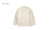 Ond Shoulder Slit Cable Knit One Piece