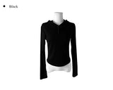 Poppy Button Slim Hood T-Shirt