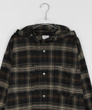 [unisex] Dokoe Check String Over Hood Shirt