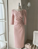Laibis Drape Shirred H-Line One Piece