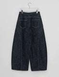 Kelka Stitch Raw Denim Wide Pants