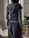 Or Stripe Layered SET - Short Sleeve, Hood