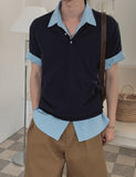 Poise Collar Short Sleeve Knit