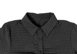 Onser Check Shirring Collar Slim Shirt