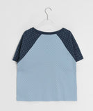 [BAONHAUS] Hirun Dot Color Matching Raglan Short Sleeve Tee