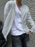 Linen Round Knit Cardigan