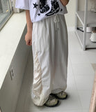 Muri Mesh Nylon Wrinkle Banding Pants