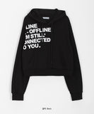 Meln Lettering Cropped Hoodie