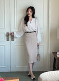 Judia Slit Belt Skirt