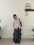 [BAONHAUS] Ryugeto Summer Check Short Sleeve Hood Shirt