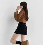 Corduroy H-Line Mini Skirt Pants