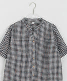 Rueco Summer String Check Short Sleeve Shirt