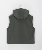 [unisex] Moel hood fleece zip-up vest