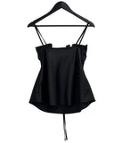 Frill satin bustier