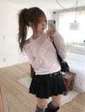 Noki Striped Pleated Mini Skirt