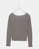 Yvonne Stripe Round Neck Slim Fit Long Sleeve T-Shirt