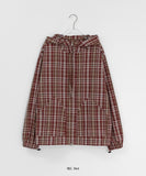 Bellito Check Cotton Over Hood Zip-Up