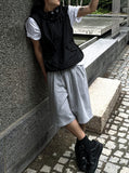 Cotton Pintuck Bermuda Training Pants