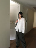 Tornet Western Eyelet String Slit Cotton Long Sleeve Shirt