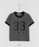Sibeo Stripe Star Ringer Short Sleeve Tee