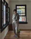 Marina two-tuck banding balloon slacks