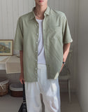 Airy Pocket Over Short Sleeve Shirt