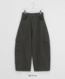 Yanbs Cargo Brushed Curved Wide Pants