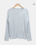 UN UV-Neck Striped Long-Sleeve T-Shirt