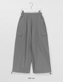 Boboki Banding String Nylon Wide Cargo Pants