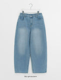 Fabens Washing Denim Balloon Wide Pants