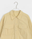 Iniku Nylon Pocket String Crop Shirt