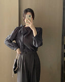 Lobuldi Satin Tie Blouse