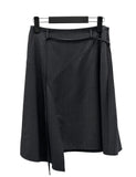 Stripe Unbalanced Skirt