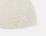 Devin Flower Pendant Knit Beanie