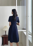 Nello Tweed Color Matching Short Sleeve One Piece