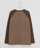 Kenmer Peach Fuzz Stripe Long Sleeve Tee