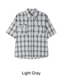 Labia pocket check shirt
