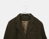 Leon two-button collar pocket loose-fit blazer jacket