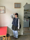 Econde Hidden Banding Light Blue Denim Pants