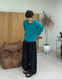 Diel Linen Pintuck Banding Pants