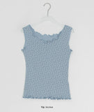 Uta Wavy Flower Punching Layered Sleeveless