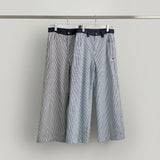 Stripe Heart Embroidery Patch Avant Wide Fit Pants