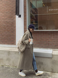 [wool30%] Oa single wool long coat