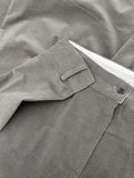 Unbalanced pintuck cotton pants