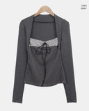 Bil Dot Square Stripe Warmer Long Sleeve T-Shirt