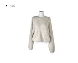 Peto Loose Pendant Lip Neck One-Shoulder Knit