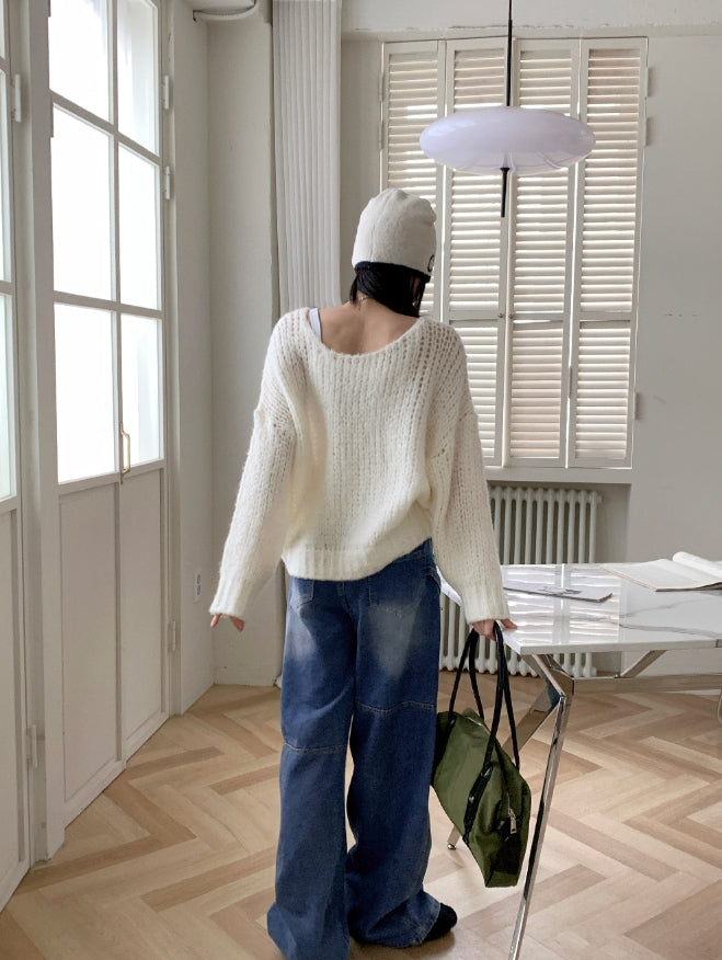 【WONDER WONDER】Radi Unique Zipper Pocket L Wide Denim Pt WONDER WONDER (ワンダーワンダー) - ラジユニークジッパー
