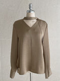 Monafe satin tie blouse