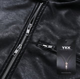 Concrete Crack Leather Jacket