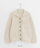 Hibata Cable Ribbon Collar Knit Cardigan